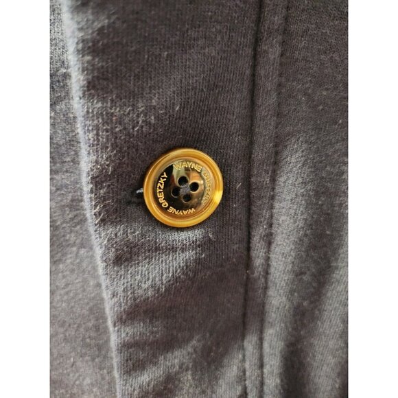 Wayne Gretzky Sweater Full Zip Vest Medium Marine Blue Long Sleeve - Picture 4 of 10